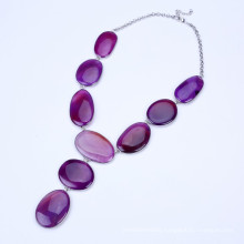 New Purple Color Stone Tassel Jewelry
